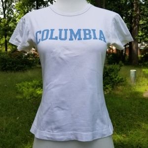 VTG Columbia University athletic white t-shirt S